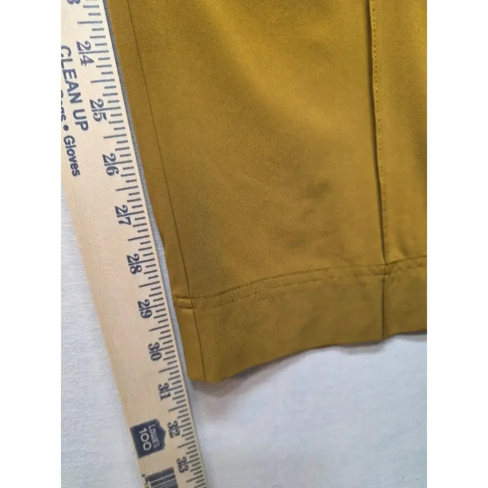 Athleta Vienna NWOT Cargo Pants Sz 10 Mustard Gold Travel Utility Wide-leg